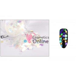 Paiete pentru decor unghii TS05 Transparente cu Reflexii - Hexagonal Mixt